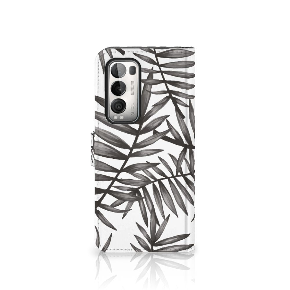 OPPO Find X3 Neo 5G Hoesje Leaves Grey