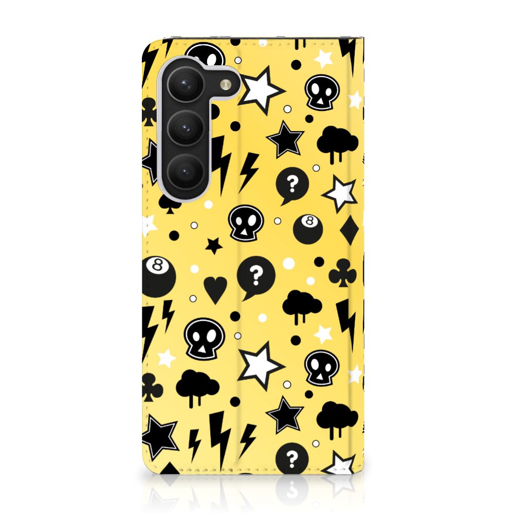 Mobiel BookCase Samsung Galaxy S23 Punk Geel - B2C Telecom