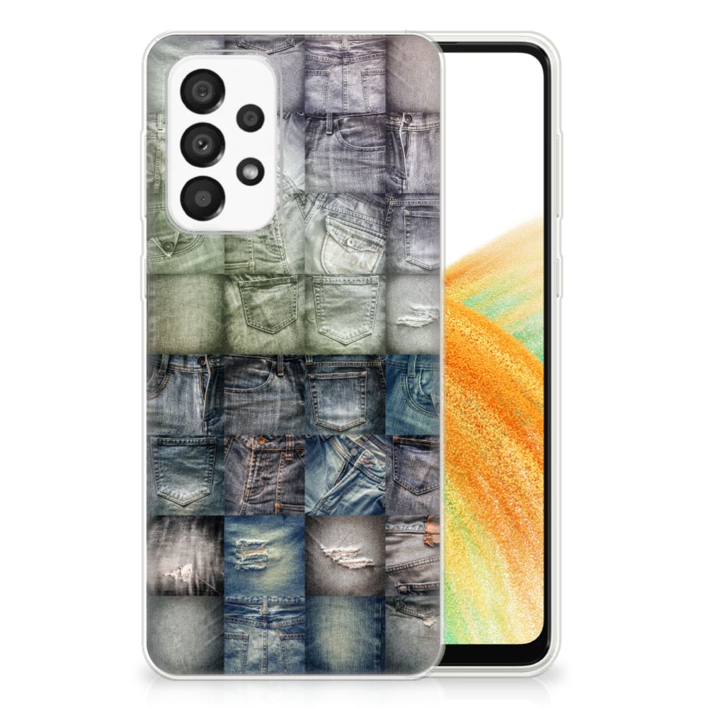 Silicone Back Cover Samsung Galaxy A33 5G Spijkerbroeken B2C Telecom