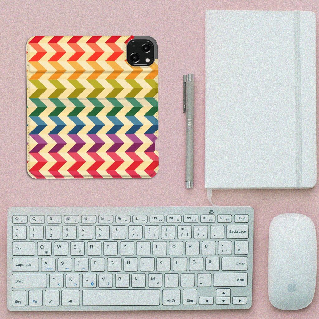 iPhone 13 Hoesje met Magneet Zigzag Multi Color