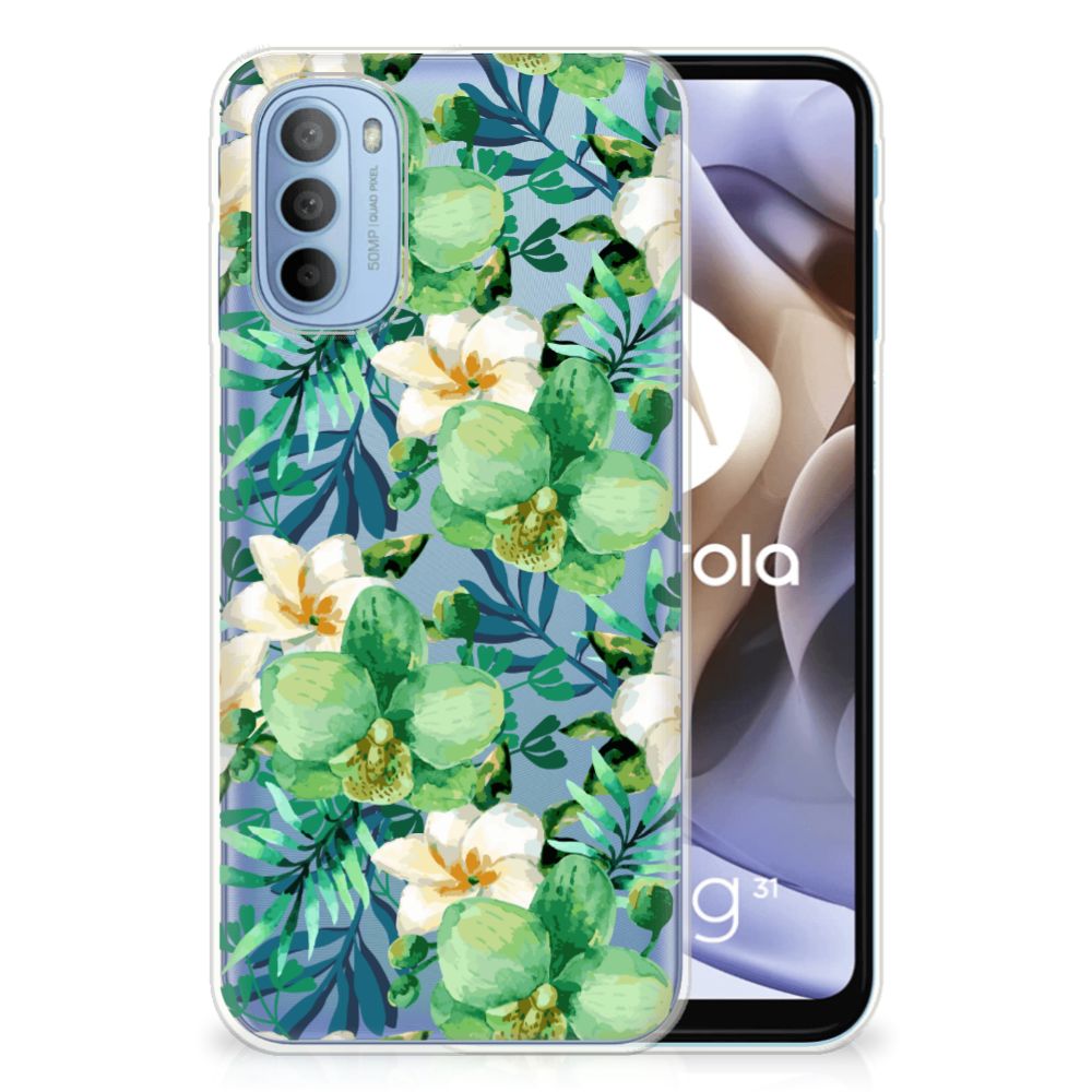 Motorola Moto G31 | G41 TPU Case Orchidee Groen B2C Telecom