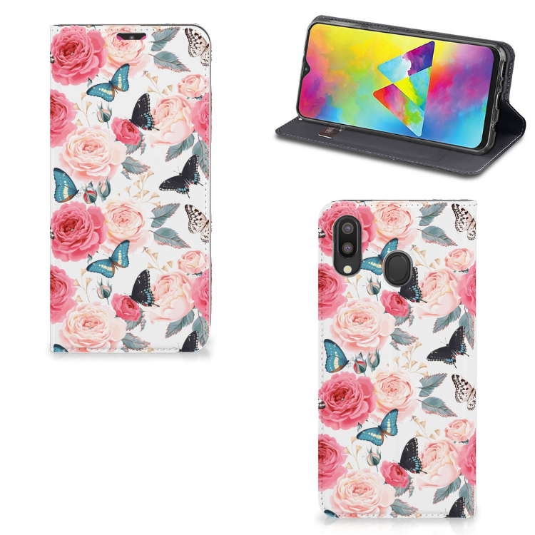 Samsung Galaxy M20 Smart Cover Butterfly Roses