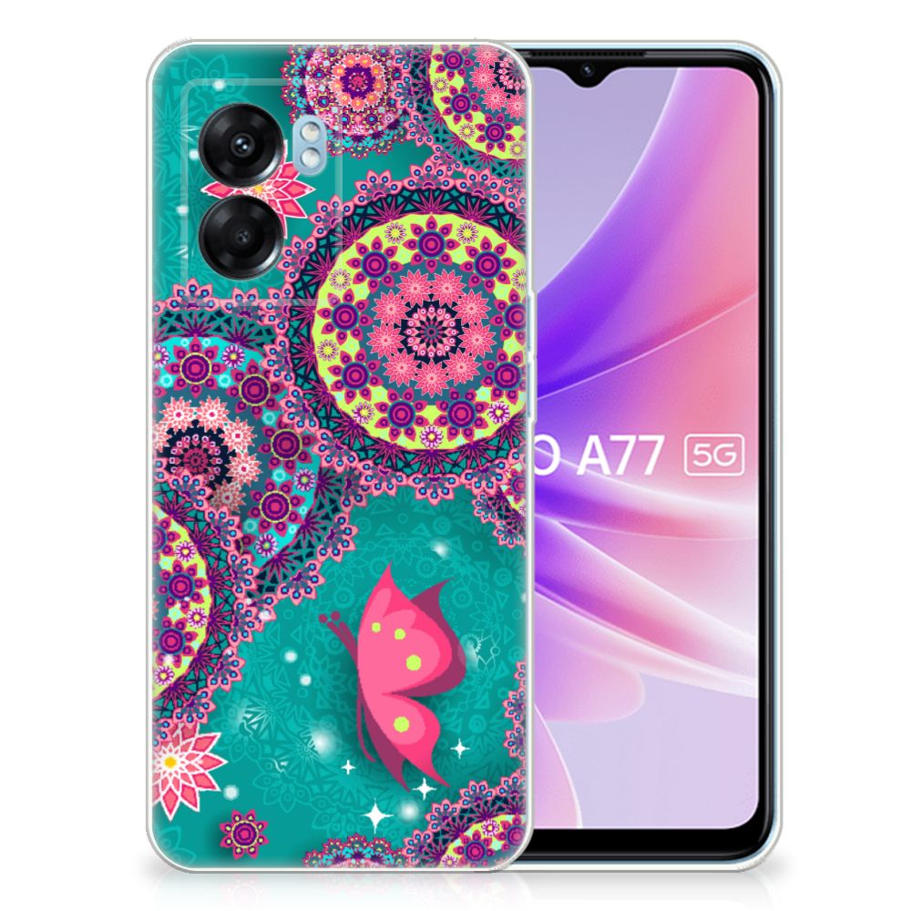 OPPO A77 | A57 5G Hoesje maken Cirkels en Vlinders