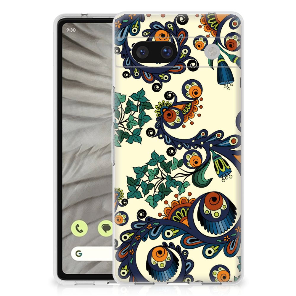 Siliconen Hoesje Google Pixel 7A Barok Flower