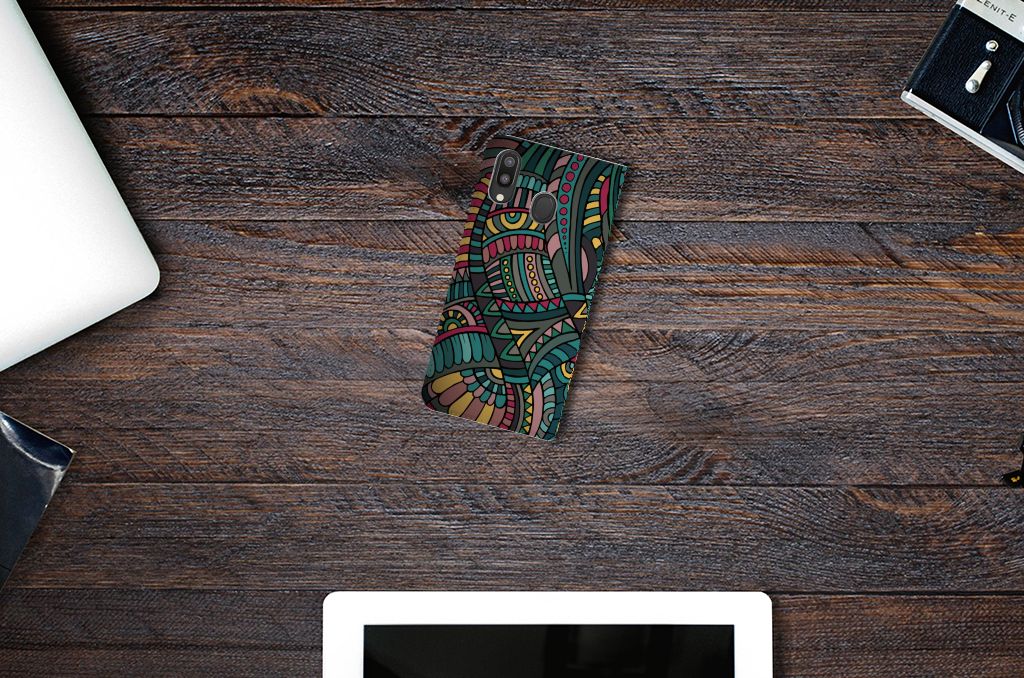 Samsung Galaxy M20 Hoesje met Magneet Aztec