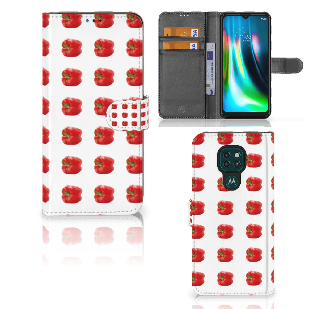 Motorola Moto G9 Play | E7 Plus Book Cover Paprika Red