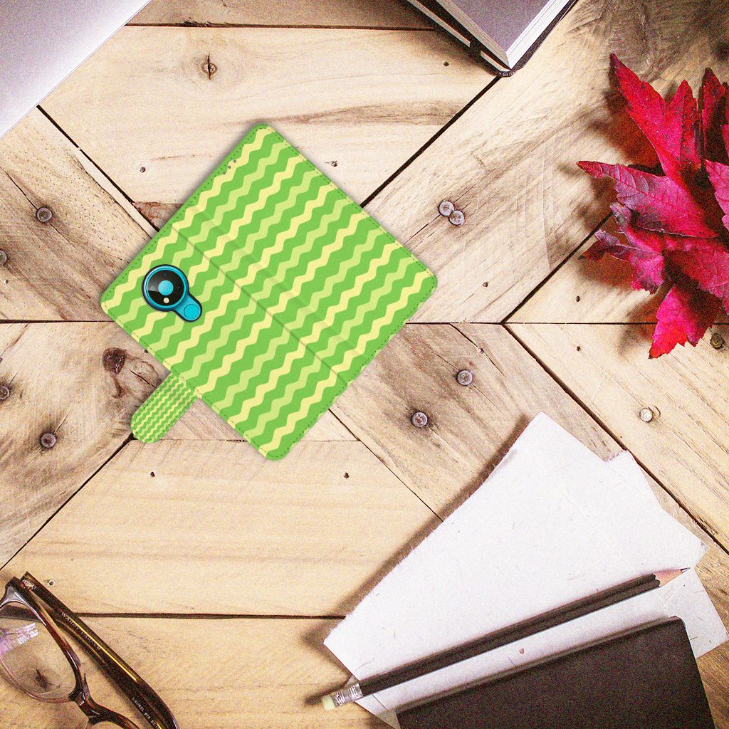Nokia 3.4 Telefoon Hoesje Waves Green