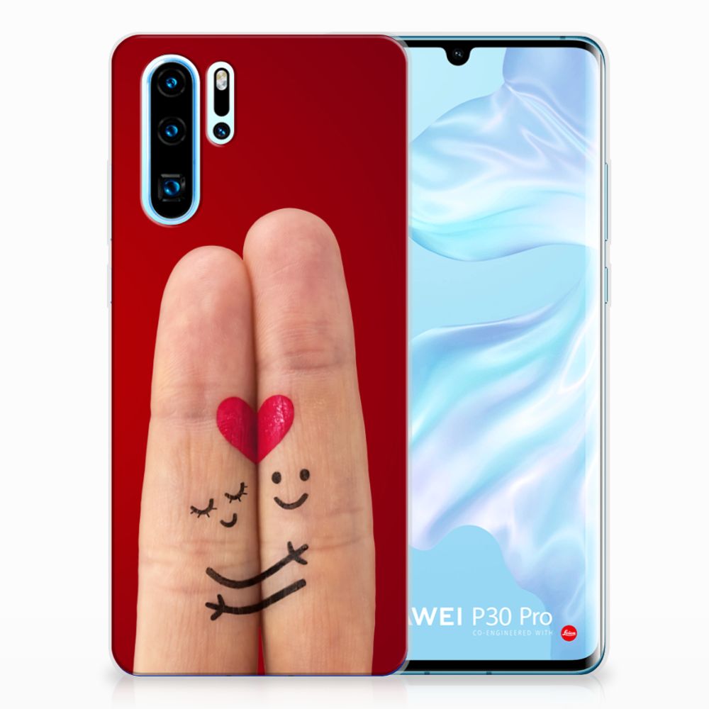 Huawei P30 Pro Silicone Back Cover Liefde - Origineel Romantisch Cadeau