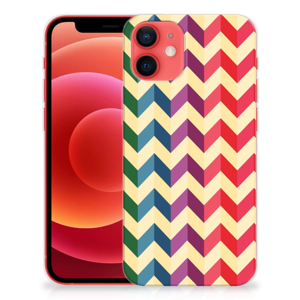 iPhone 12 Mini TPU bumper Zigzag Multi Color B2C Telecom