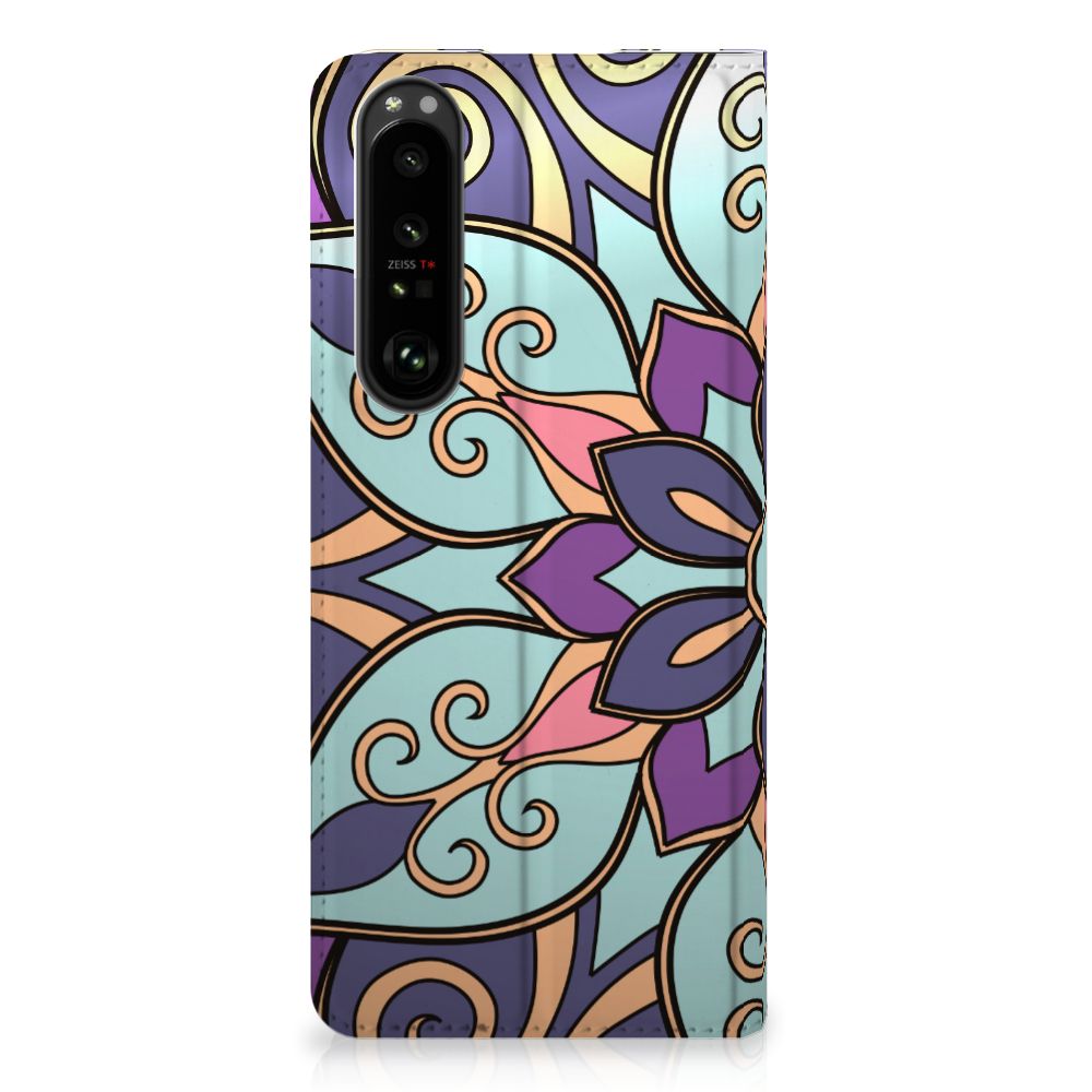 Sony Xperia 1 III Smart Cover Purple Flower - B2C Telecom