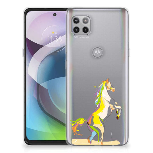 Motorola Moto G 5G Telefoonhoesje met Naam Horse Color