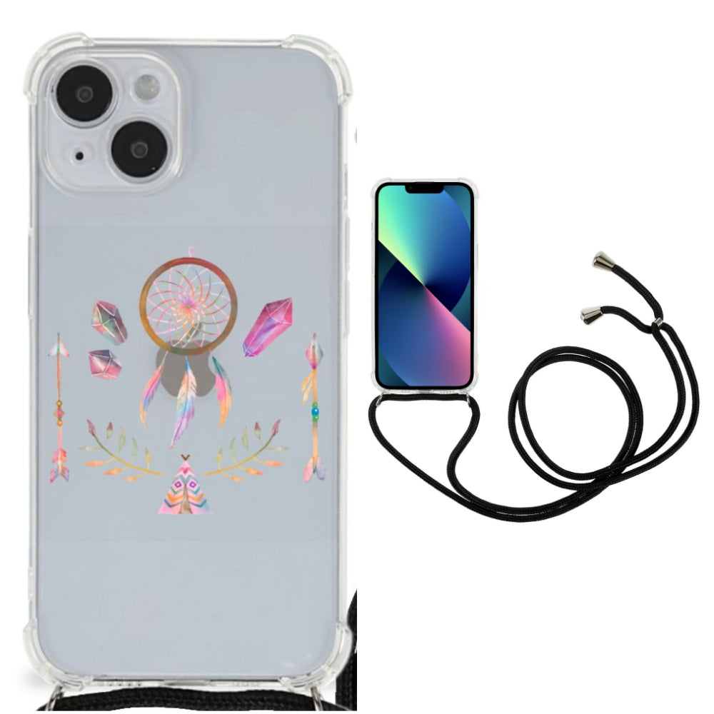 iPhone 14 Stevig Bumper Hoesje Boho Dreamcatcher