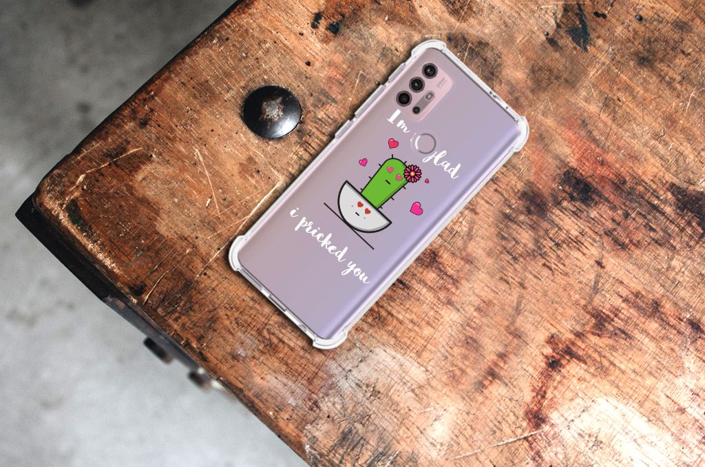 Motorola Moto G30 | G20 | G10 Stevig Bumper Hoesje Cactus Glad