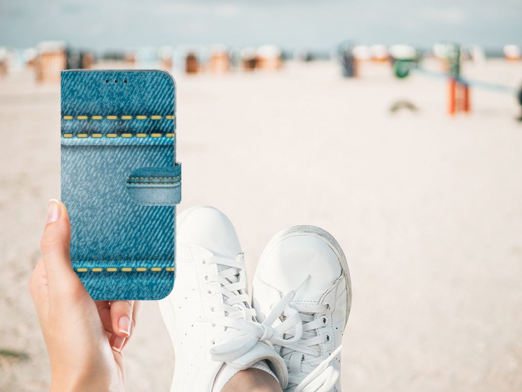 Honor 10 Lite Wallet Case met Pasjes Jeans