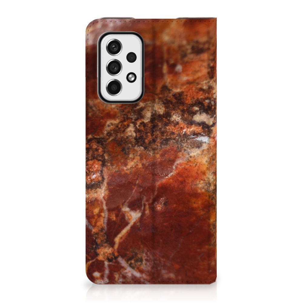 Samsung Galaxy A73 Standcase Marmer Bruin - B2C Telecom