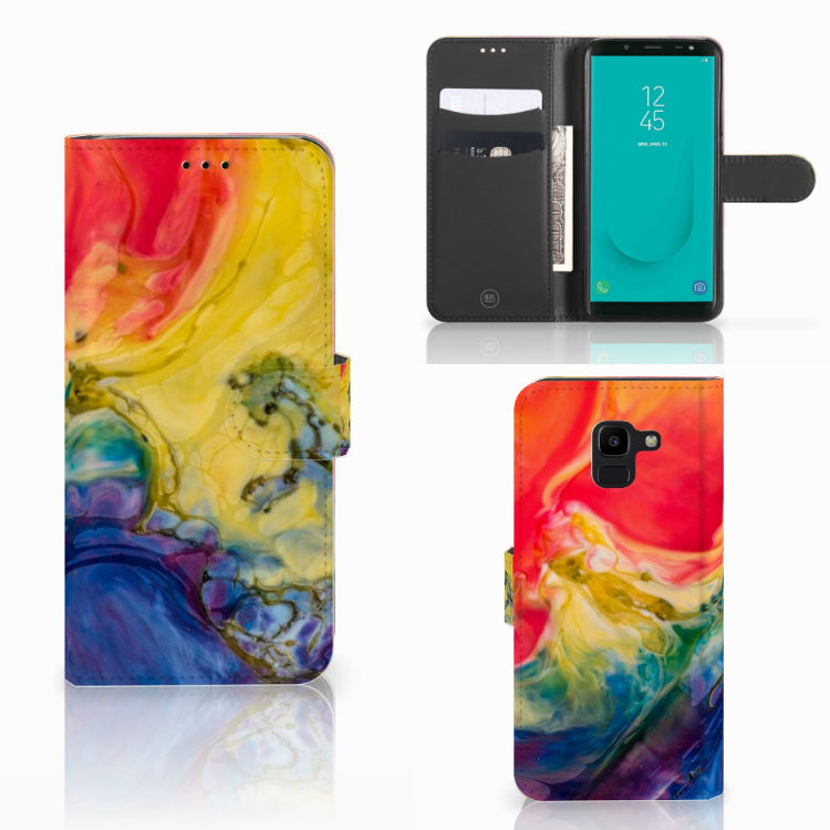 Hoesje Samsung Galaxy J6 2018 Watercolor Dark