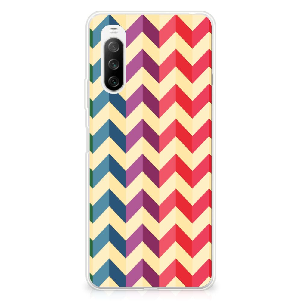 Sony Xperia 10 III TPU bumper Zigzag Multi Color