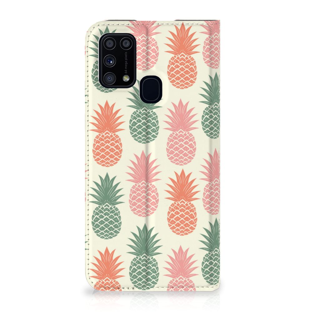 Samsung Galaxy M31 Flip Style Cover Ananas - B2C Telecom