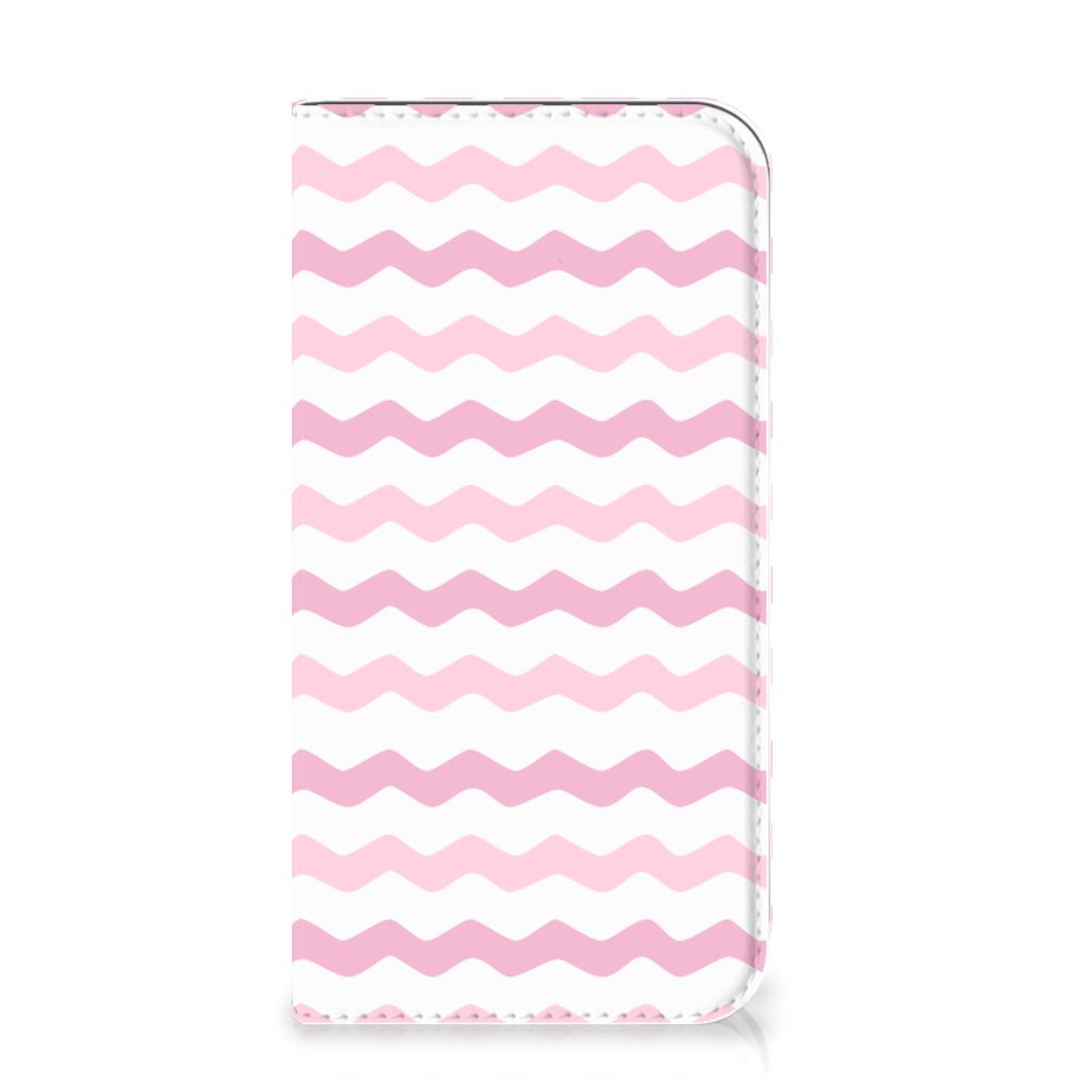 Apple iPhone 11 Pro Hoesje met Magneet Waves Roze