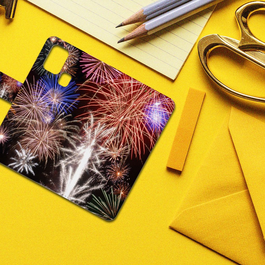 Samsung Galaxy M31 Wallet Case met Pasjes Vuurwerk