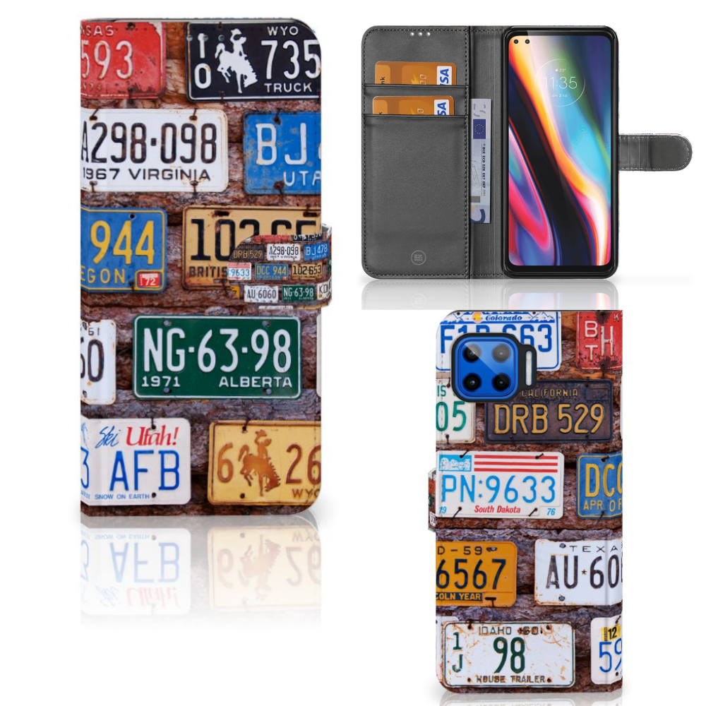 Motorola Moto G 5G Plus Telefoonhoesje met foto Kentekenplaten