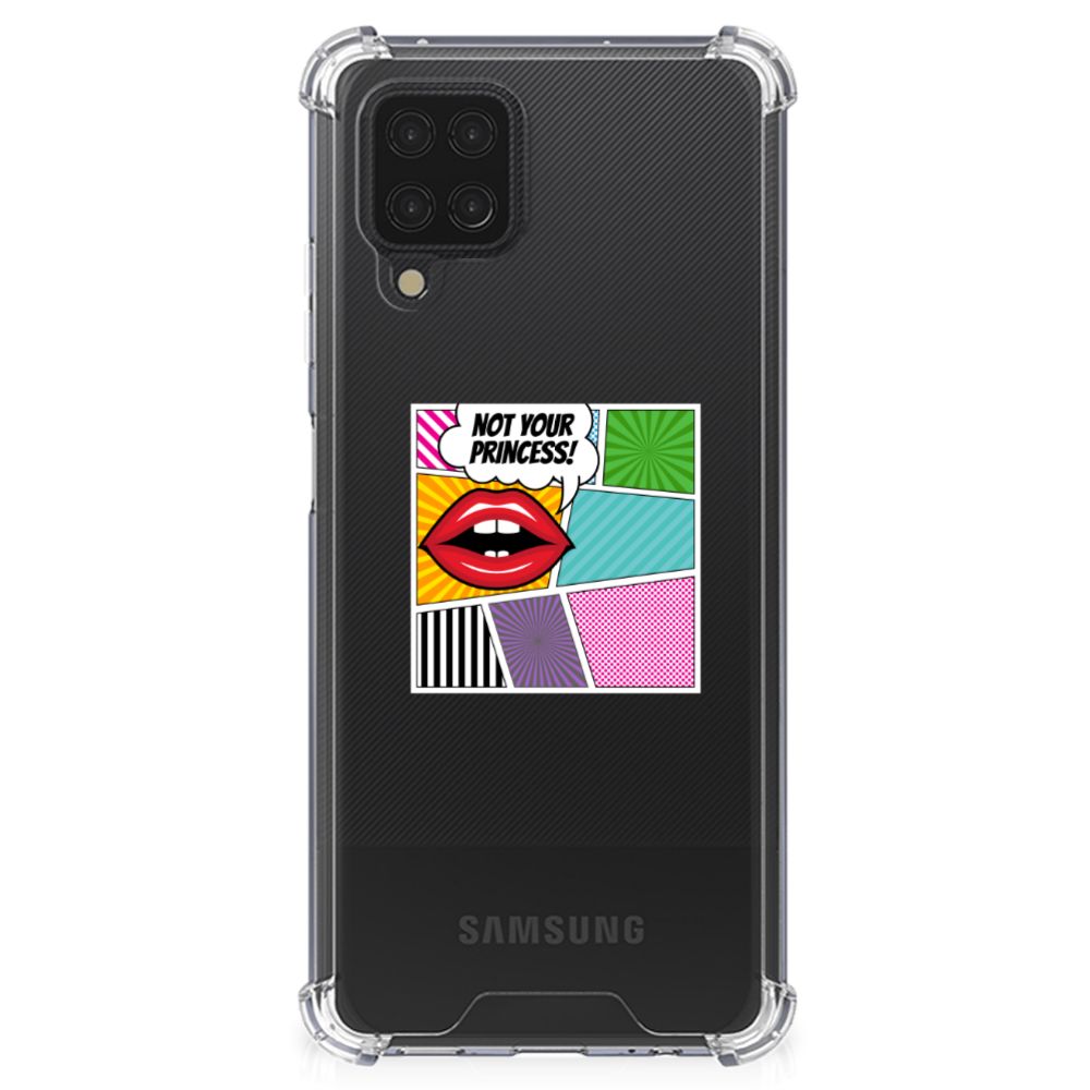 Samsung Galaxy A12 Anti Shock Bumper Case Popart Princess