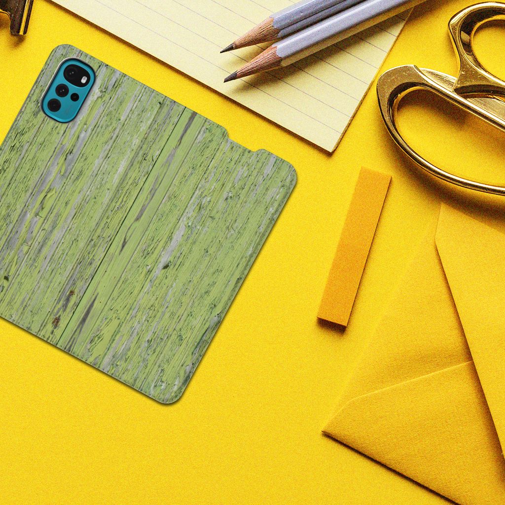 Motorola Moto G22 Book Wallet Case Green Wood - B2C Telecom