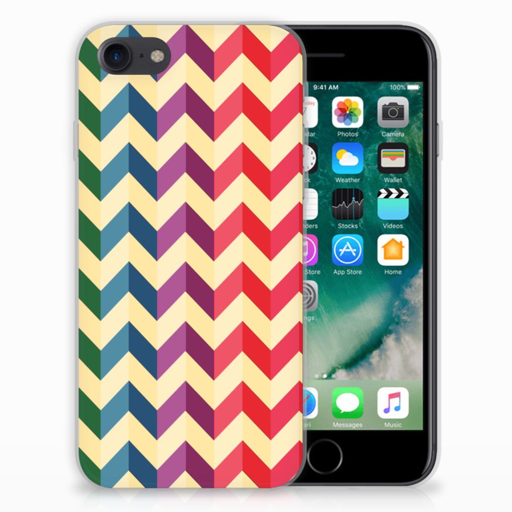 iPhone SE 2022 | SE 2020 | 8 | 7 TPU bumper Zigzag Multi Color