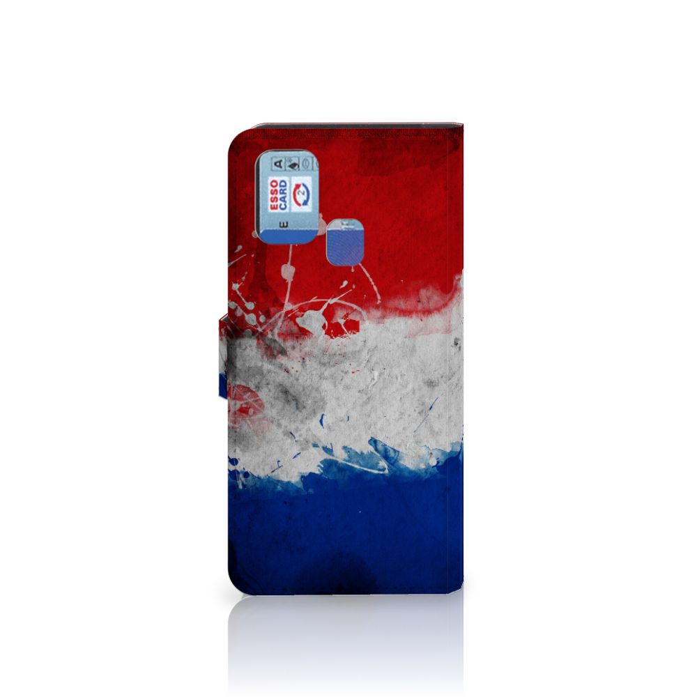 Samsung Galaxy M31 Bookstyle Case Nederland met Nederlandse vlag design en pasjeshouder.