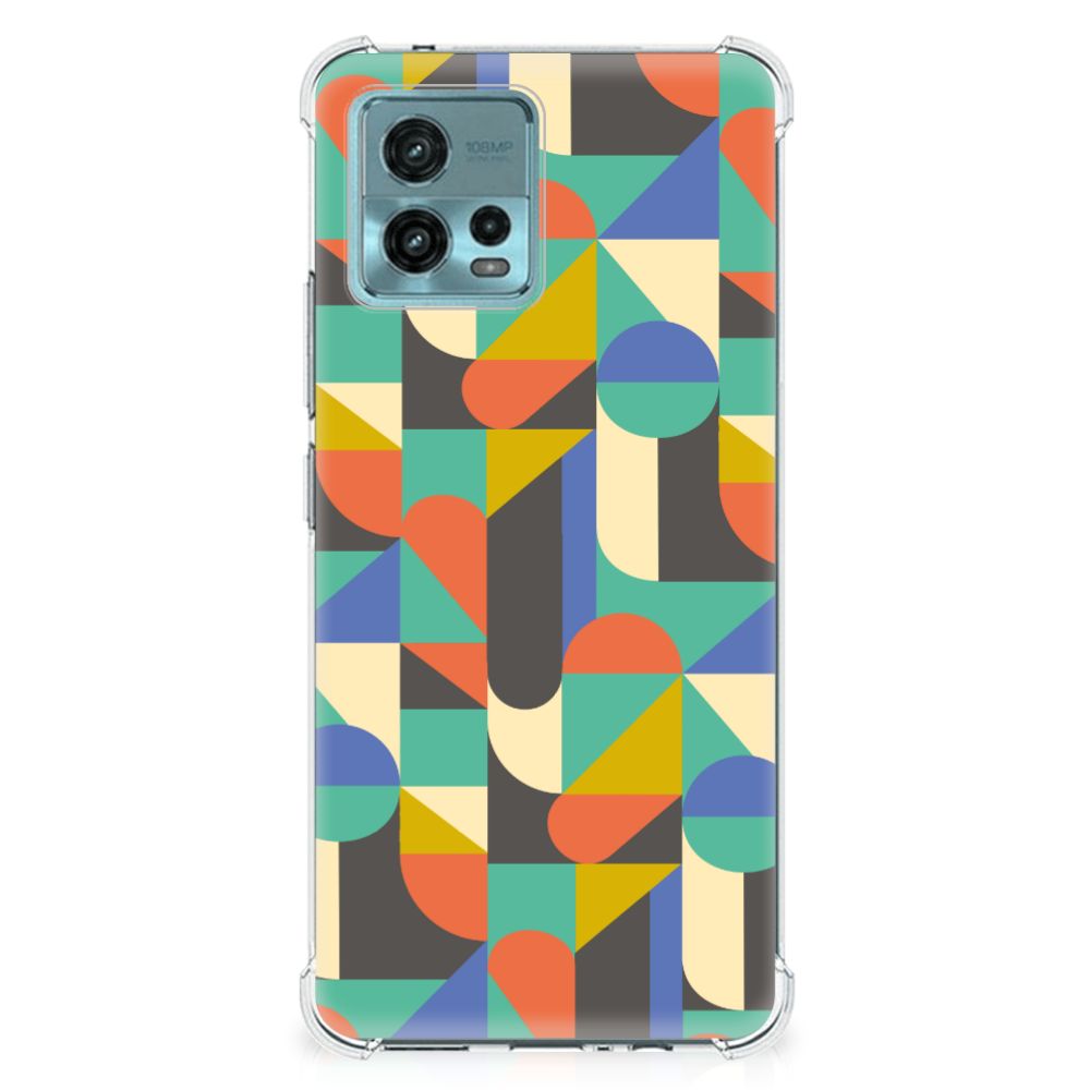 otorola Moto G72 Doorzichtige Silicone Hoesje Funky Retro