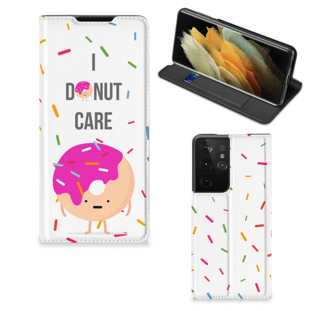 Samsung Galaxy S21 Ultra Flip Style Cover Donut Roze