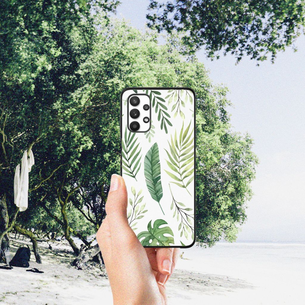 Samsung Galaxy A32 5G Bloemen Hoesje Leaves B2C Telecom