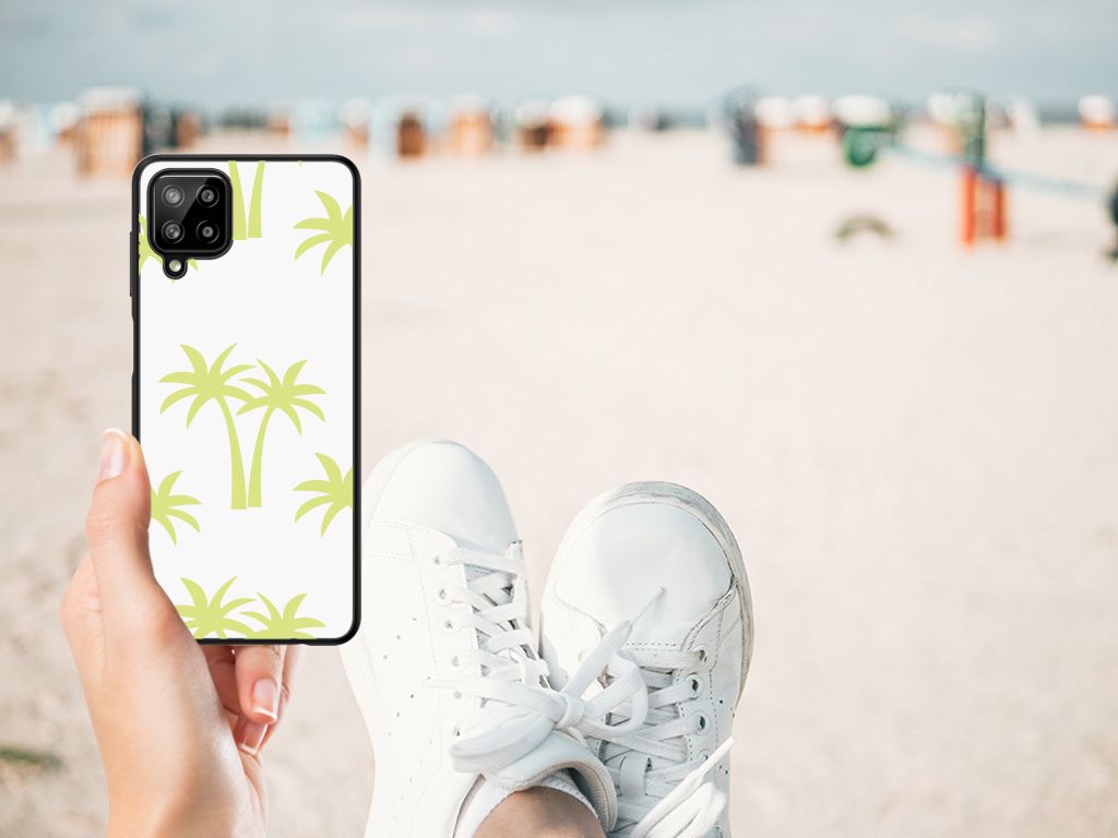 Samsung Galaxy A12 Bloemen Hoesje Palmtrees B2C Telecom