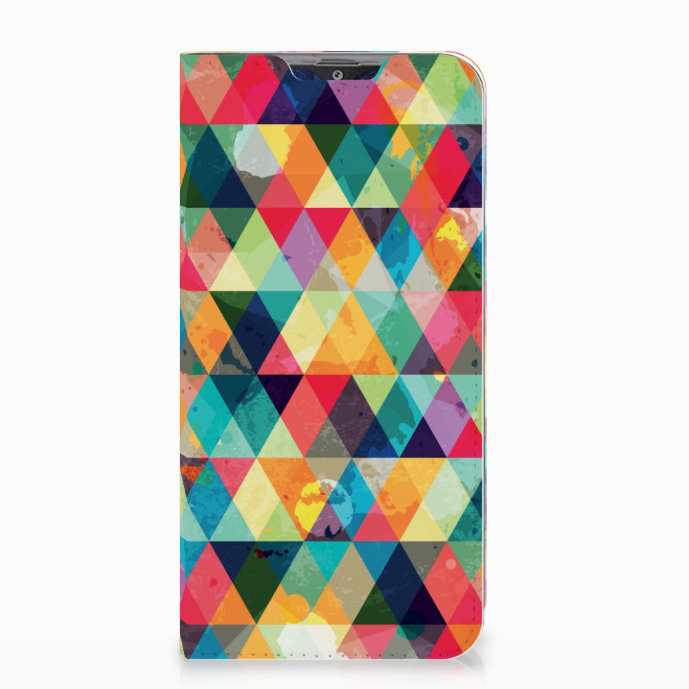 Samsung Galaxy A30 Hoesje met Magneet Geruit