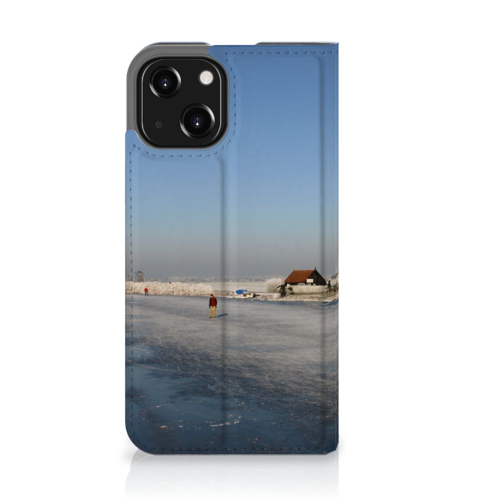 iPhone 13 Mini Book Cover Schaatsers - B2C Telecom