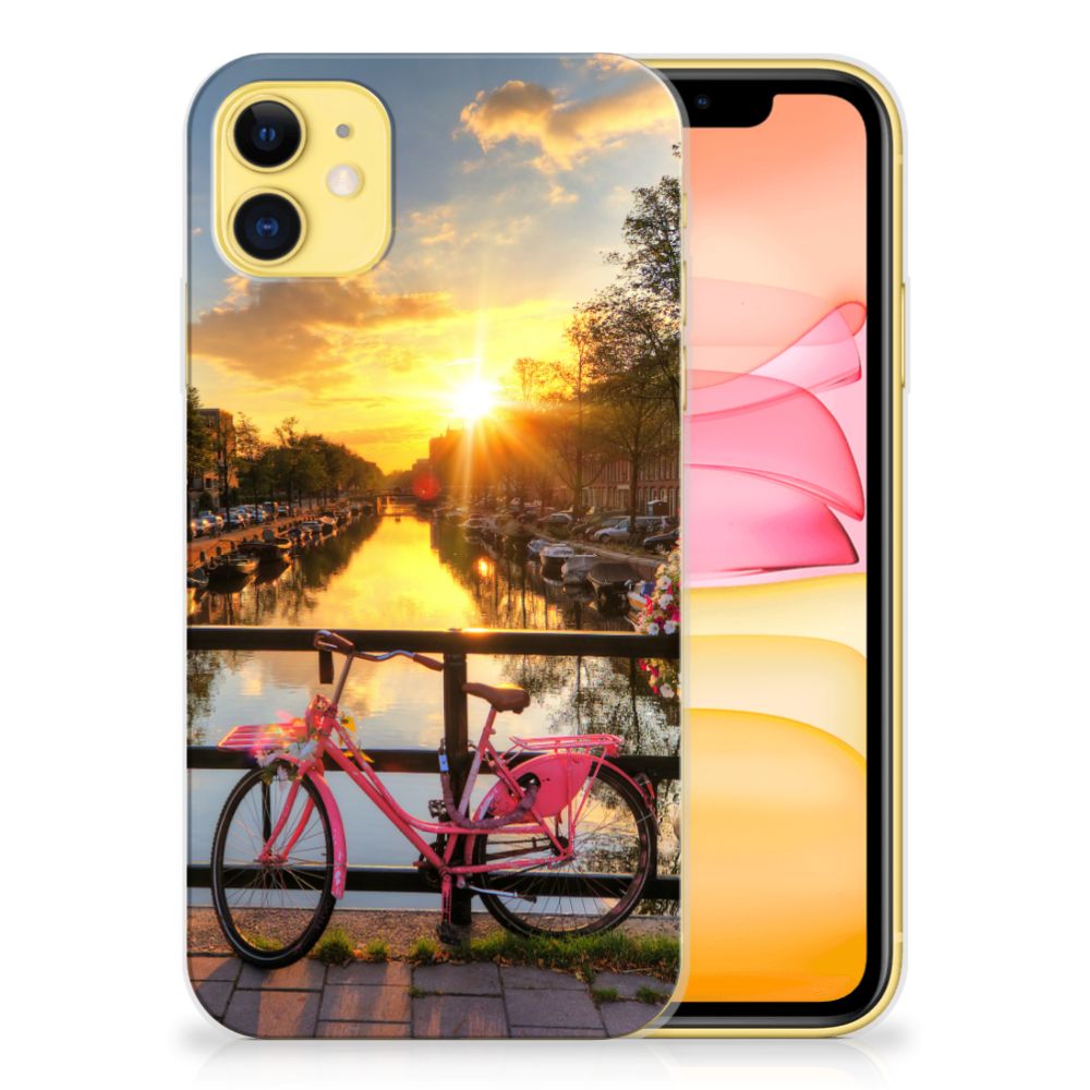 Apple iPhone 11 Siliconen Back Cover Amsterdamse Grachten