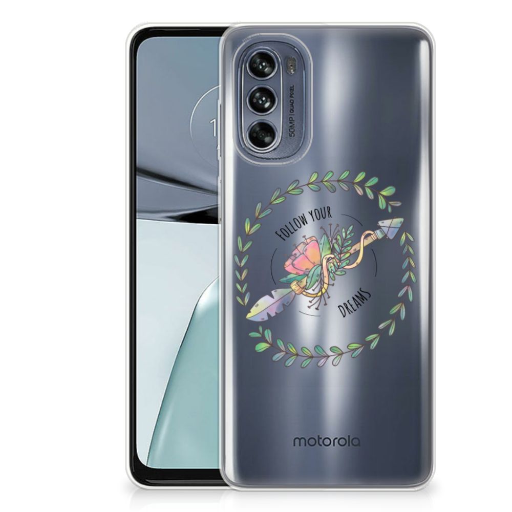 Motorola Moto G62 5G Telefoonhoesje met Naam Boho Dreams B2C Telecom