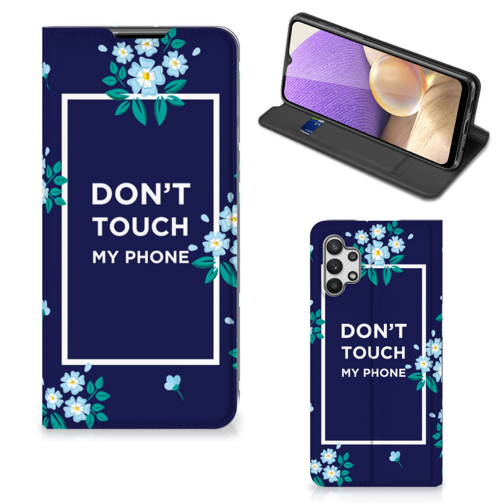 Samsung Galaxy A32 5G Design Case Flowers Blue DTMP - B2C Telecom