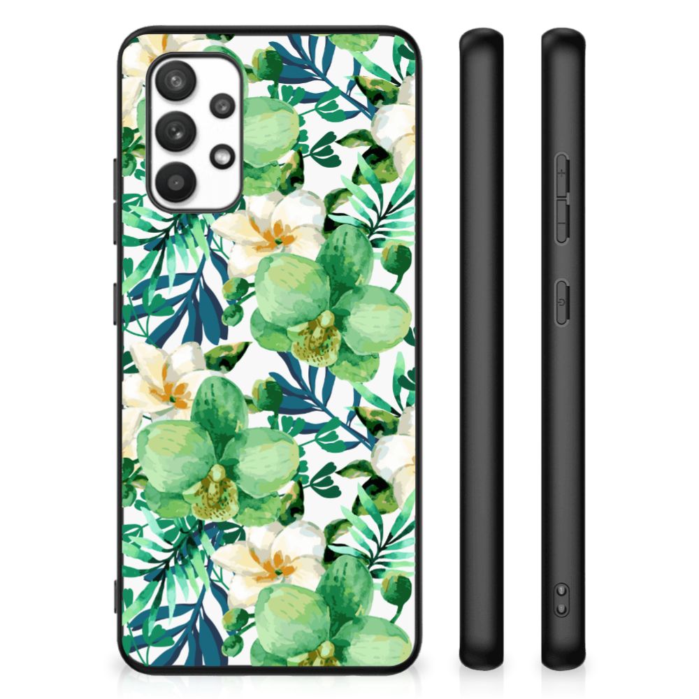Samsung Galaxy A32 4G | A32 5G Enterprise Editie Bloemen Hoesje Orchidee Groen B2C Telecom