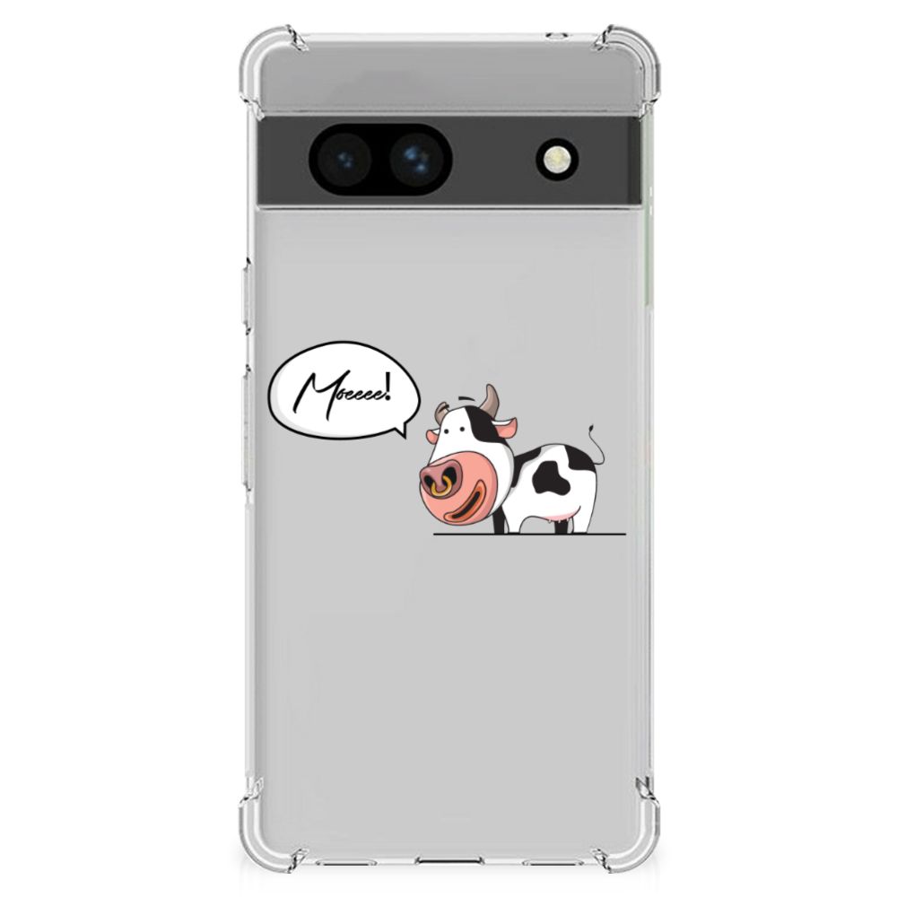 Google Pixel 7A Stevig Bumper Hoesje Cow