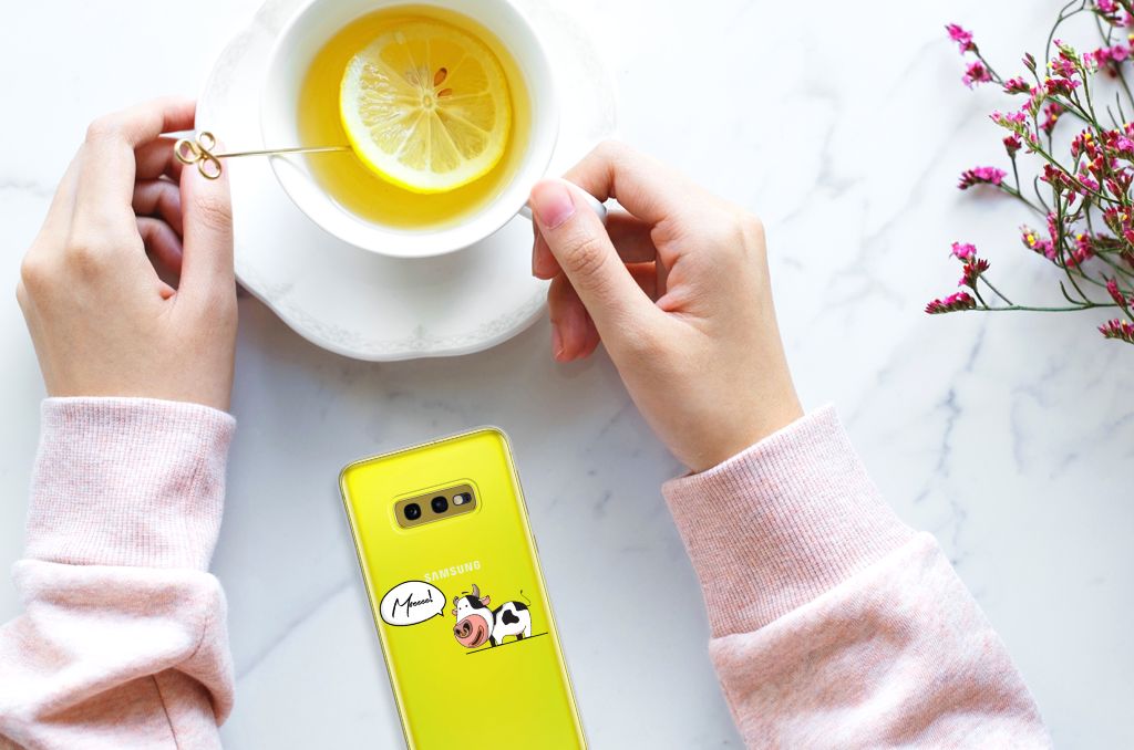 Samsung Galaxy S10e Telefoonhoesje met Naam Cow