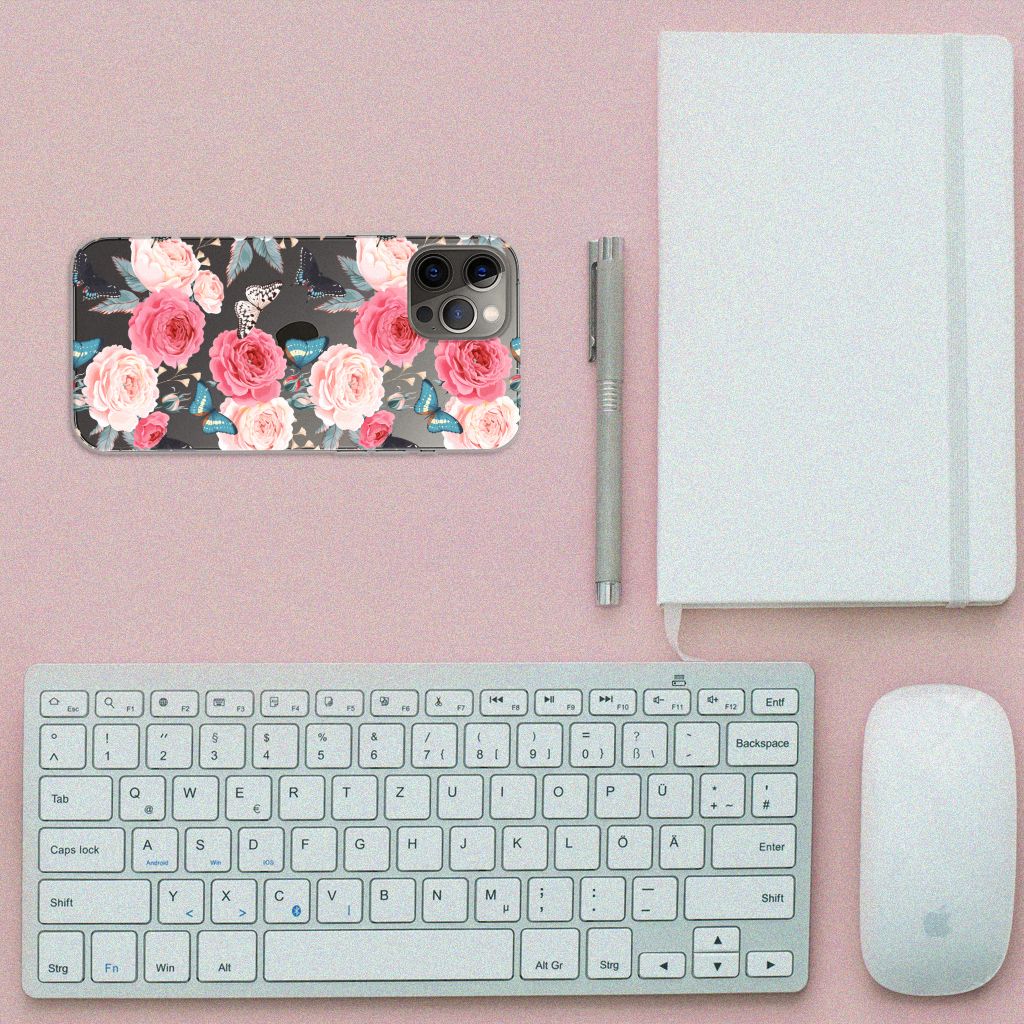 iPhone 12 Pro Max TPU Case Butterfly Roses B2C Telecom