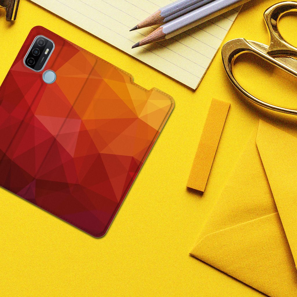Stand Case voor OPPO A53 | A53s Polygon Red - B2C Telecom