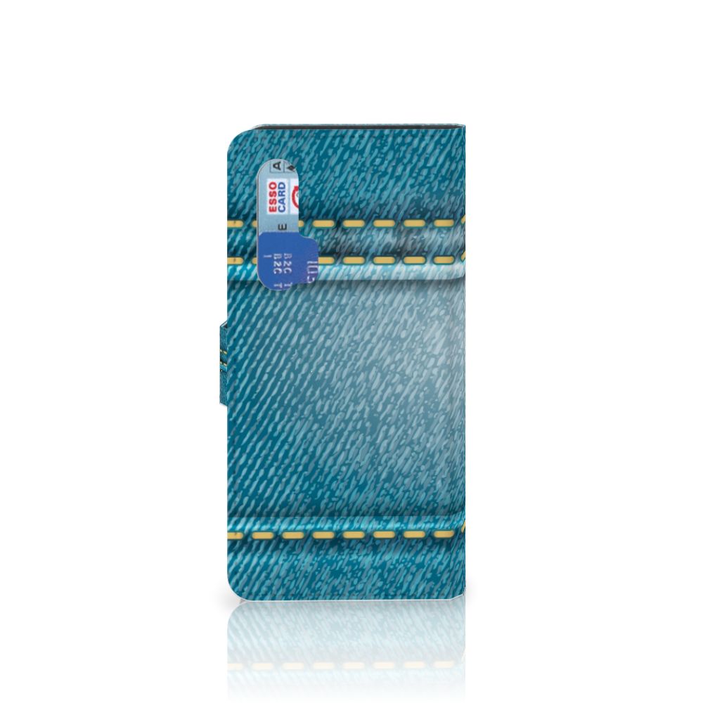 Honor 20 Pro Wallet Case met Pasjes Jeans