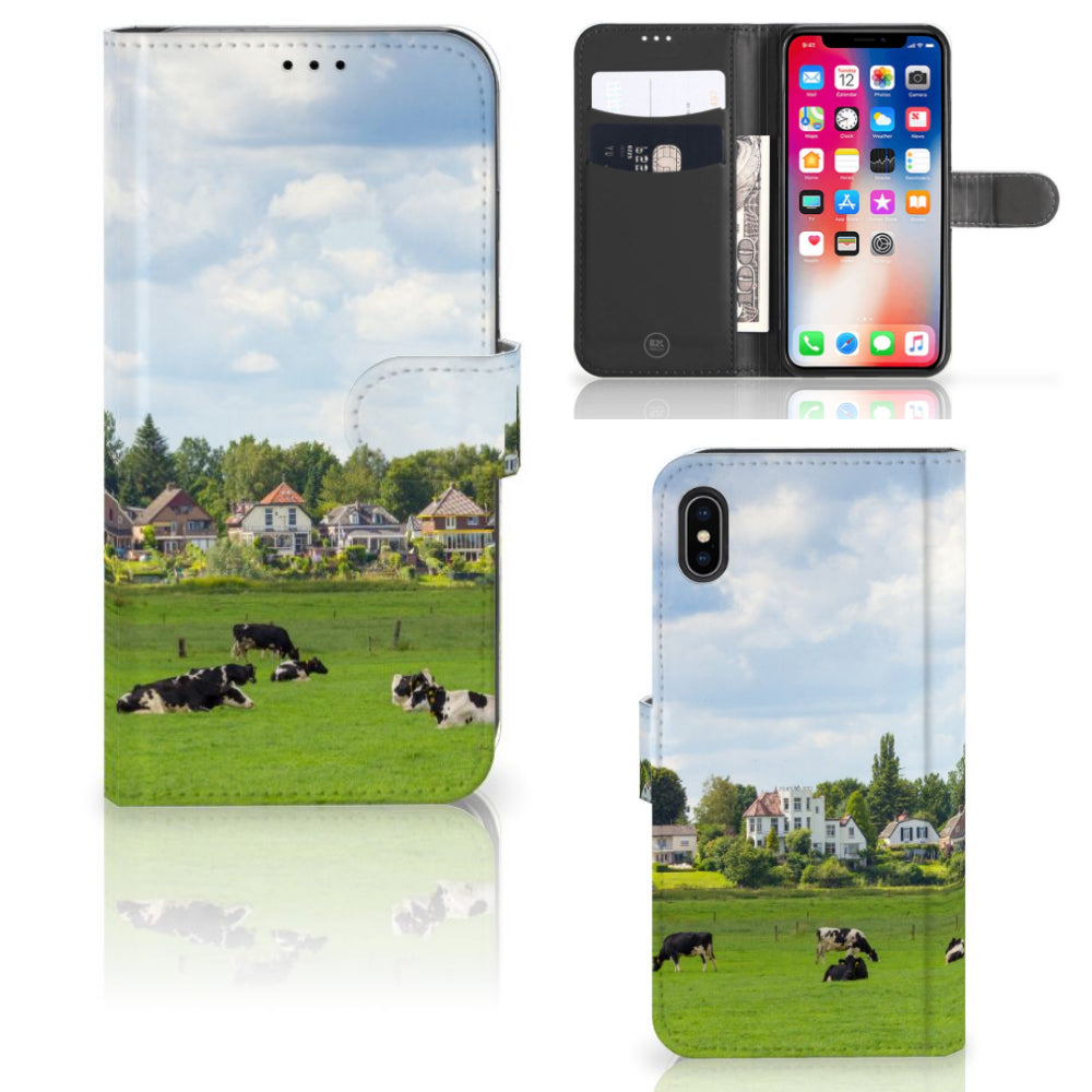 Apple iPhone Xs Max Telefoonhoesje met Pasjes Koeien