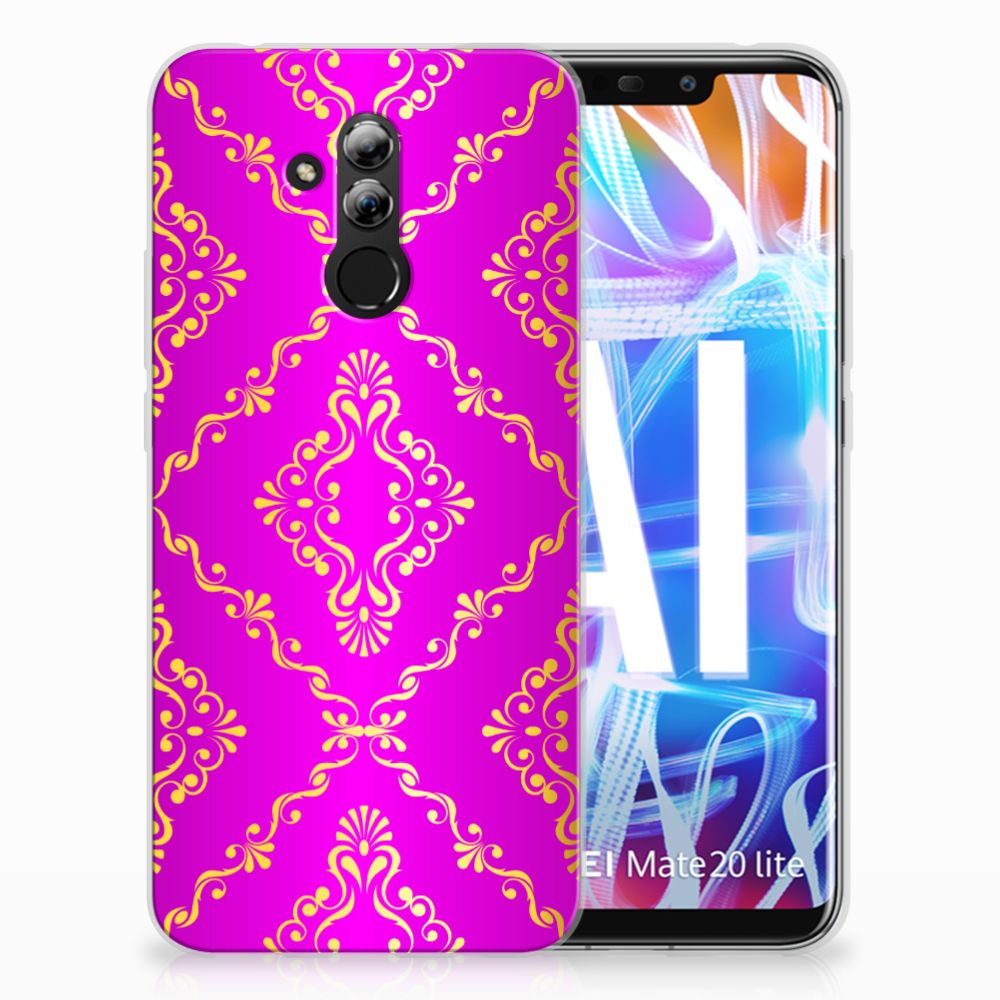 Siliconen Hoesje Huawei Mate 20 Lite Barok Roze