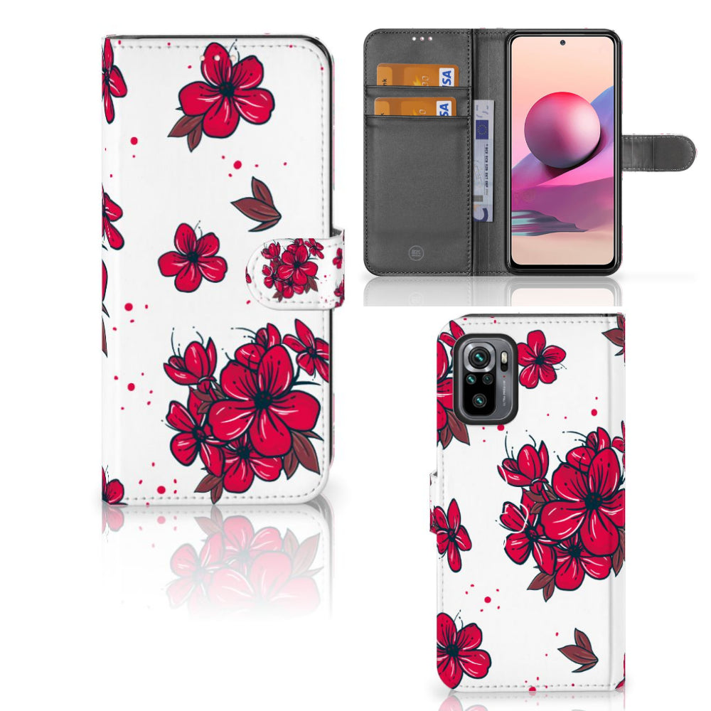 Xiaomi Redmi Note 10S | 10 4G | Poco M5s Hoesje Blossom Red