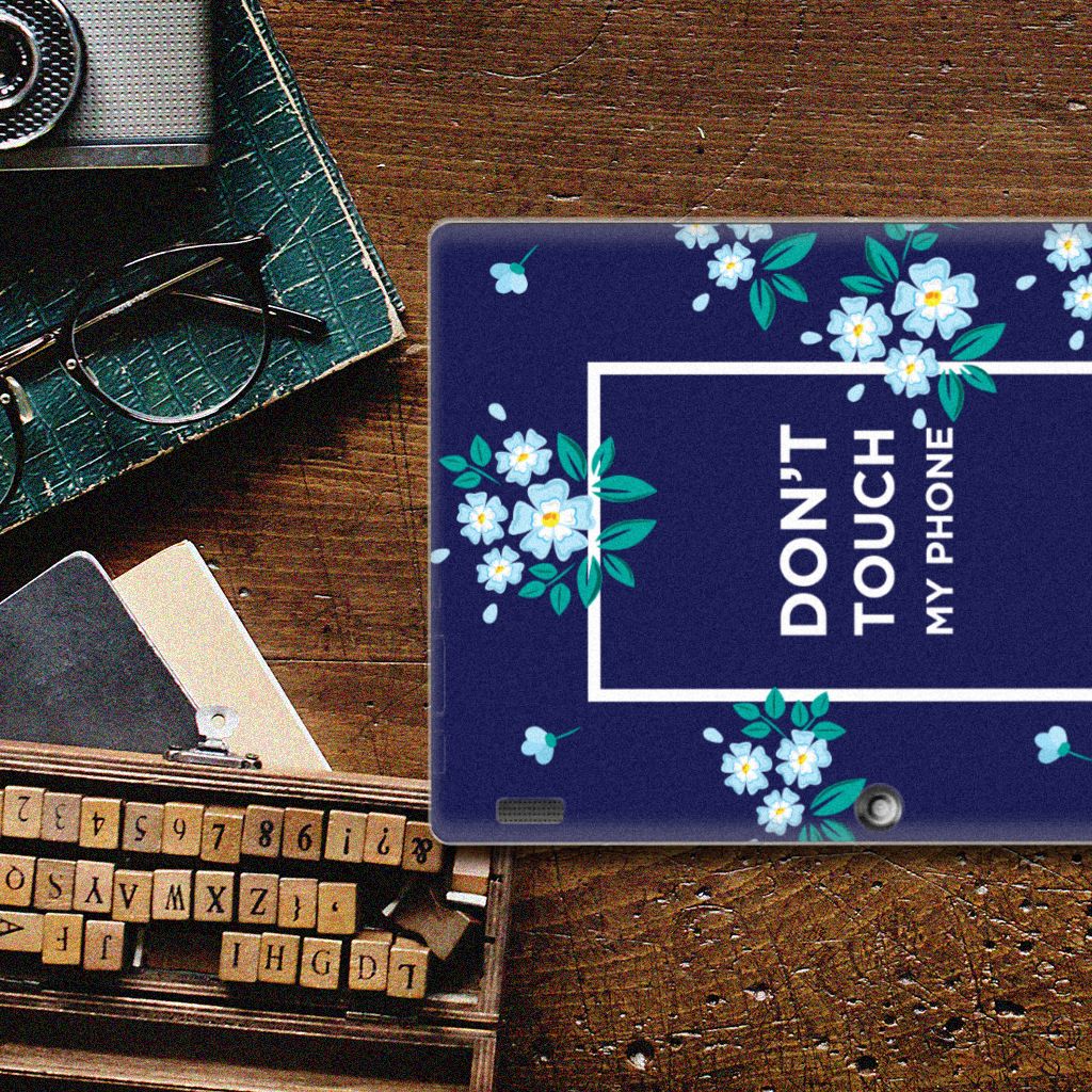 Lenovo Tab 10 | Tab 2 A10-30 Print Case Flowers Blue DTMP - B2C Telecom