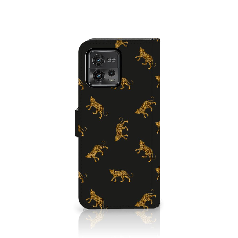Telefoonhoesje met Pasjes voor Motorola Moto G72 Leopards