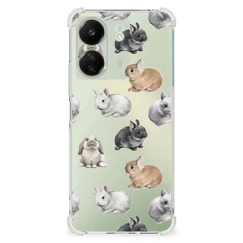 Case Anti-shock voor Xiaomi Redmi 13C 4G Konijntjes
